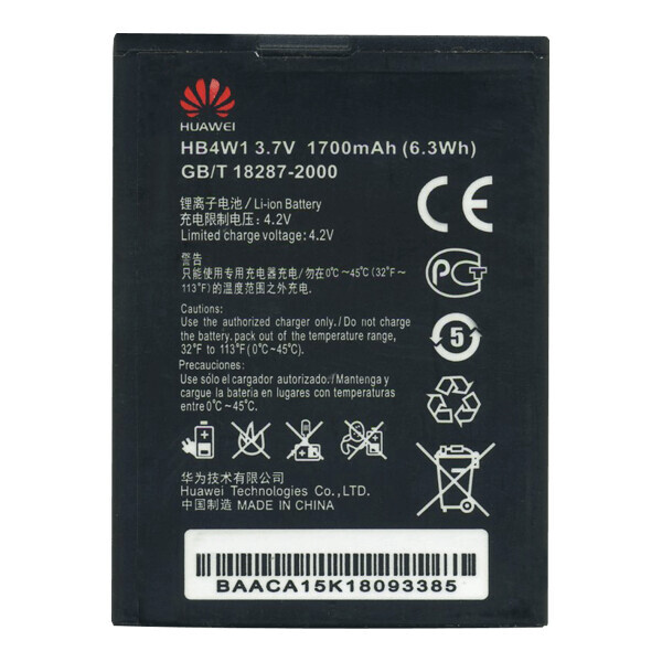 

Батарея Huawei HB4W1 (1700mah) C8813 C8813d Y210 Y210c G510 G520 T8951