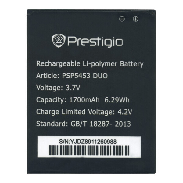 

Батарея Prestigio PSP5453 / PAP5453 MultiPhone 5453 DUO