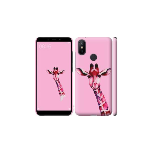 

Чехол на Xiaomi Mi A2 Розовая жирафа (04798)
