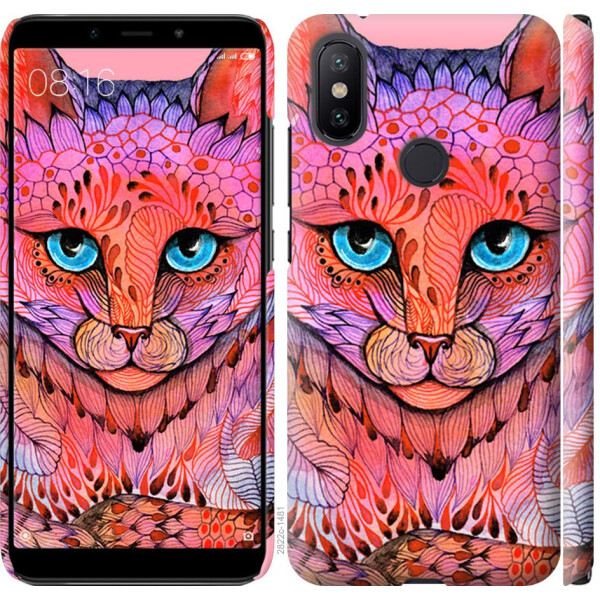 

Чехол на Xiaomi Mi A2 Узорчатая кошка (04798)