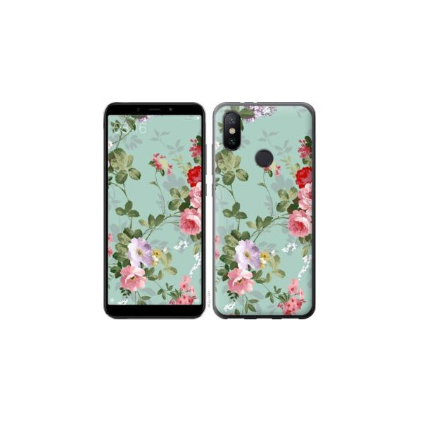 

Чехол на Xiaomi Mi A2 Цветочные обои 2 (04798)
