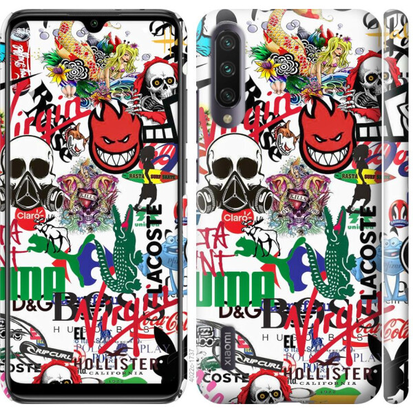 

Чехол на Xiaomi Mi A3 Many different logos (04798)