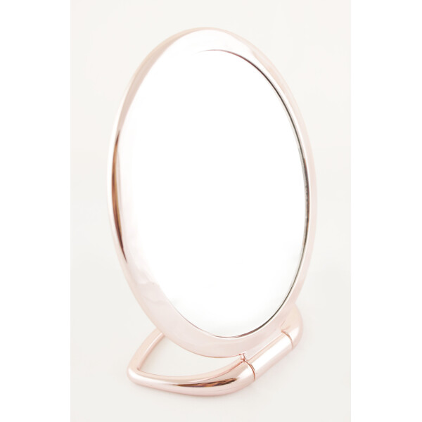 

Косметическое зеркало настольное прямоугольное розовое золото (081687)