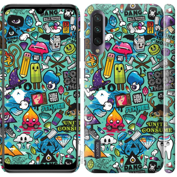 

Чехол на Xiaomi Mi A3 Стикер бомбинг 1 (04798)