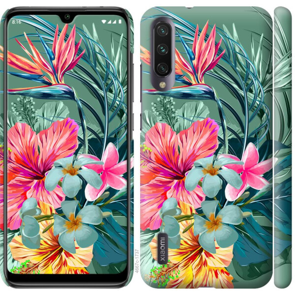 

Чехол на Xiaomi Mi A3 Тропические цветы v1 (04798)