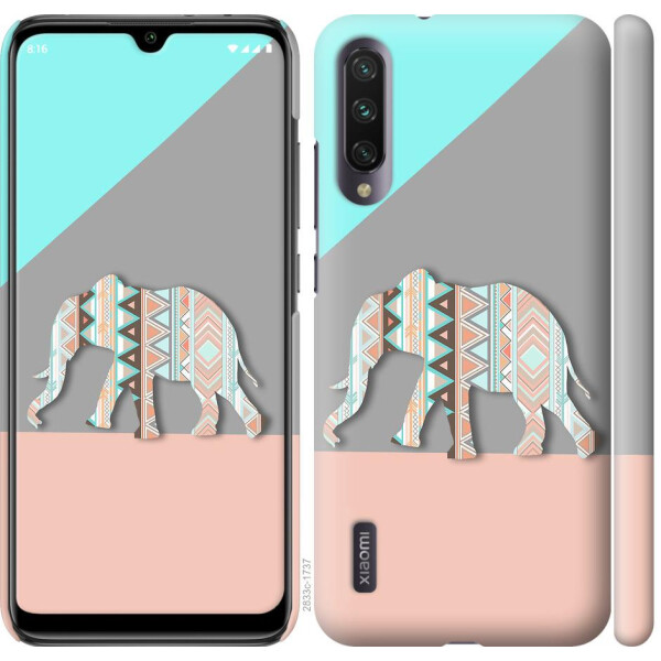 

Чехол на Xiaomi Mi A3 Узорчатый слон (04798)