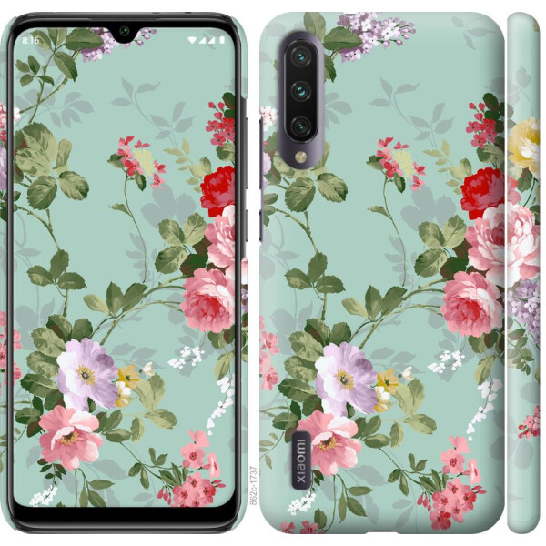 

Чехол на Xiaomi Mi A3 Цветочные обои 2 (04798)