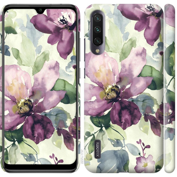 

Чехол на Xiaomi Mi A3 Цветы акварелью (04798)