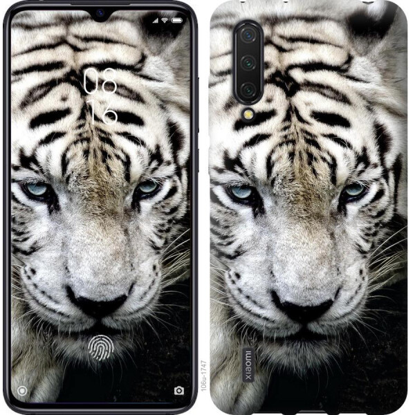 

Чехол на Xiaomi Mi CC9 Грустный белый тигр (04798)