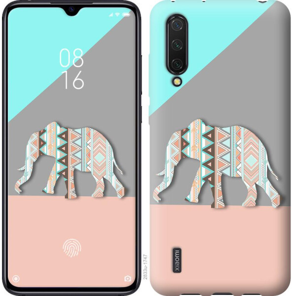 

Чехол на Xiaomi Mi CC9 Узорчатый слон (04798)