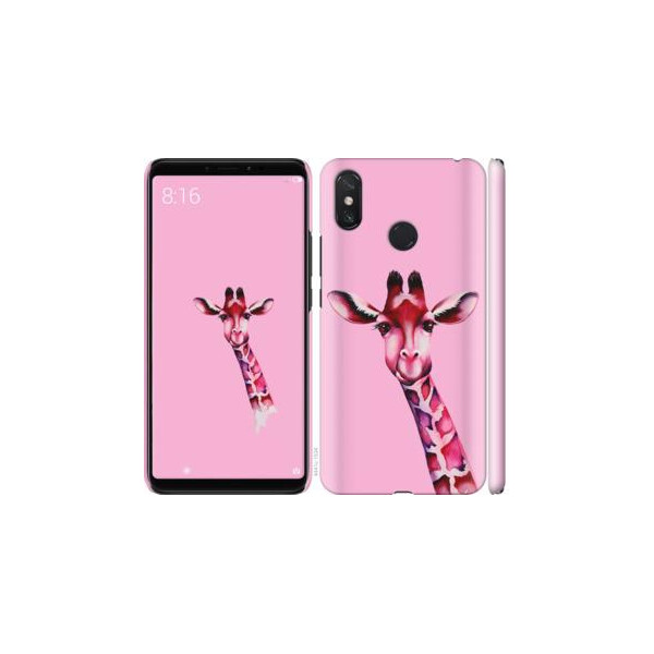 

Чехол на Xiaomi Mi Max 3 Розовая жирафа (04798)