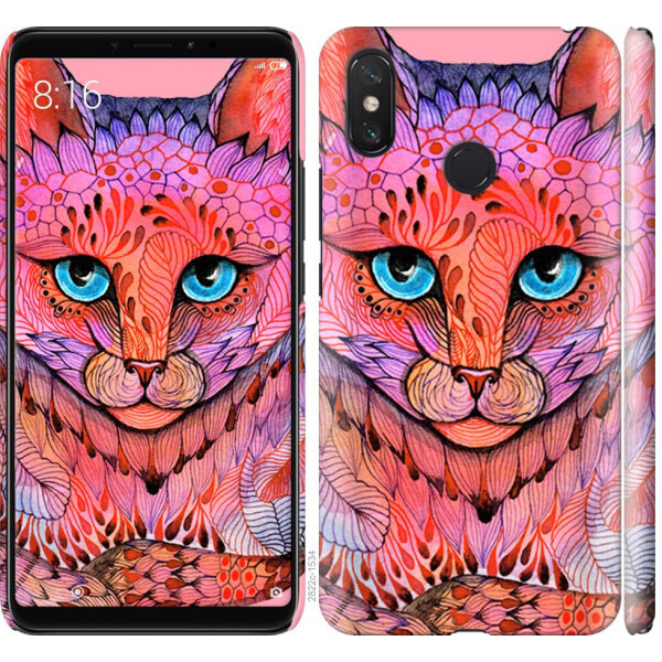 

Чехол на Xiaomi Mi Max 3 Узорчатая кошка (04798)