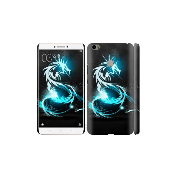 

Чехол на Xiaomi Mi Max Бело-голубой огненный дракон (04798)