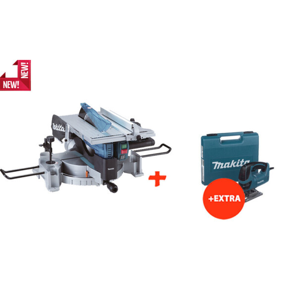 

Торцовочная пила Makita LH1201FL+лобзик с подсветкой Makita 4350FCT+ кейс. (LH1201FLSET2)