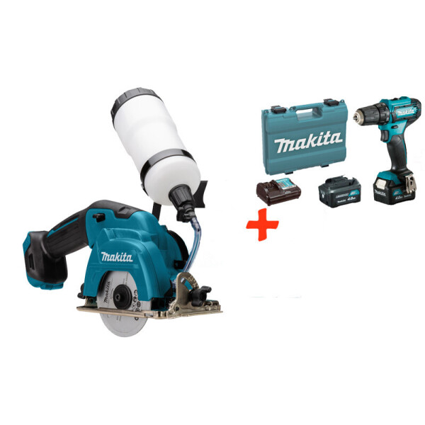 

Аккумуляторная дисковая пила Makita CC301DZ + акк шуруповерт DF333DWME + 2 акб 12 V 4 Ah + з/у + кейс