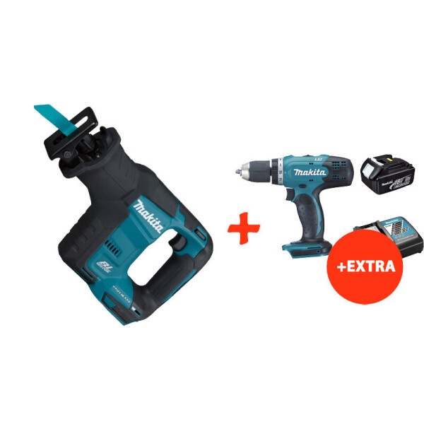 

Аккумуляторная ножовка Makita DJR188Z+аккумуляторная дрель-шуруповерт Makita DDF453RFX7 (DJR188RFX7)