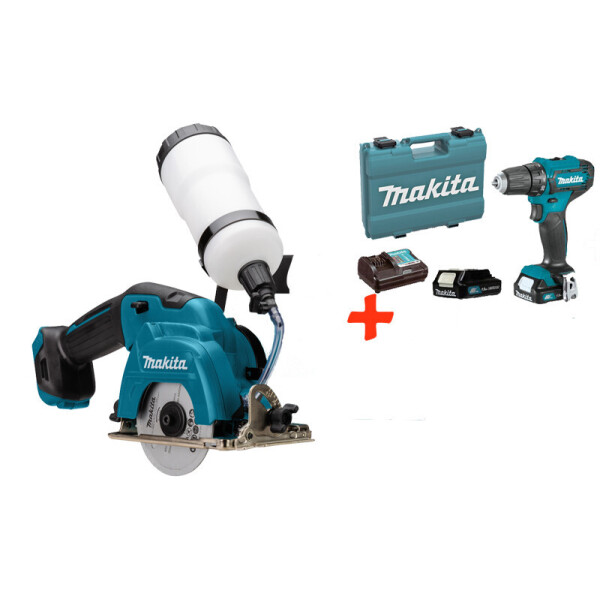

Аккумуляторная дисковая пила Makita CC301DZ + акк шуруповерт DF333DWYE + 2 акб 12 V 1.5 Ah + з/у + кейс