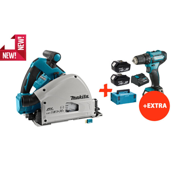 

Аккумуляторная дисковая пила Makita DSP601ZJU+Makita DF333DNX10+акк.12V 2Ah+2 акк.18V 5Ah+з/у+Makpac