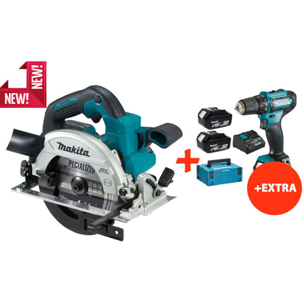 

Аккумуляторная дисковая пила Makita DHS661ZU+Makita DF333DNX10+акк.12V 2Ah+2 акк.18V 5Ah+з/у+Makpac