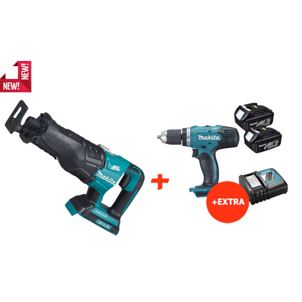 

Аккумуляторная ножовка Makita DJR360Z+аккумуляторная дрель-шуруповерт Makita DDF453RFX7 (DJR360RF2X)