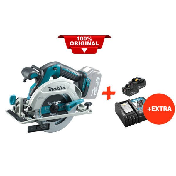 

Аккумуляторная дисковая пила Makita DHS680Z+2 акк.18V 5 Ah+быстрозарядное ЗУ+MakPac (DHS680RT2)