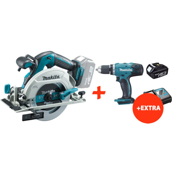 

Аккумуляторная дисковая пила Makita DHS680Z+аккумуляторная дрель-шуруповерт Makita DDF453RFX7 (DHS680RFX7)