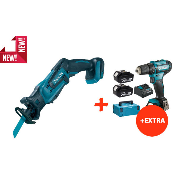 

Аккумуляторная сабельная пила Makita DJR183Z+аккумуляторный шуруповерт Makita DF333DNX10 (DJR183REX10)