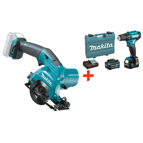 

Аккумуляторная дисковая пила Makita HS301DZ + акк шуруповерт DF333DWME + 2 акб 12 V 4 Ah + з/у + кейс