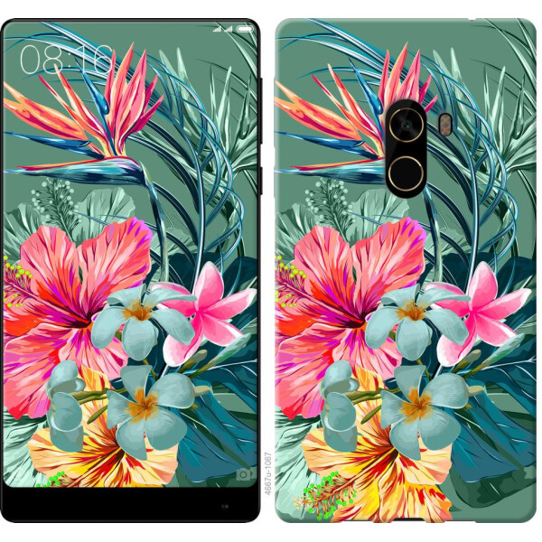 

Чехол на Xiaomi Mi MiX 2 Тропические цветы v1 (04798)