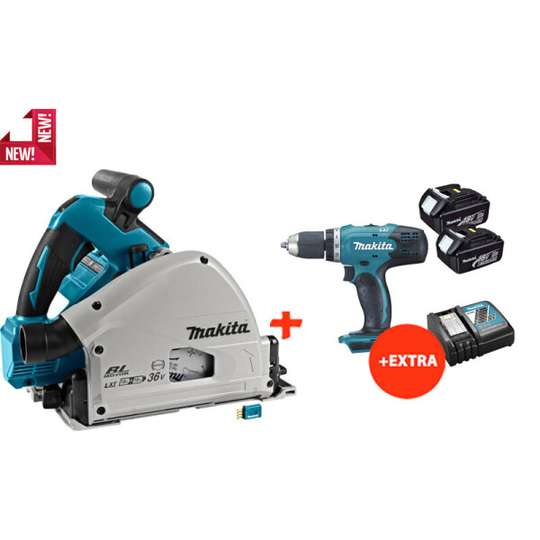 

Аккумуляторная дисковая пила Makita DSP601ZJU+аккумуляторная дрель-шуруповерт Makita DDF453RFX7