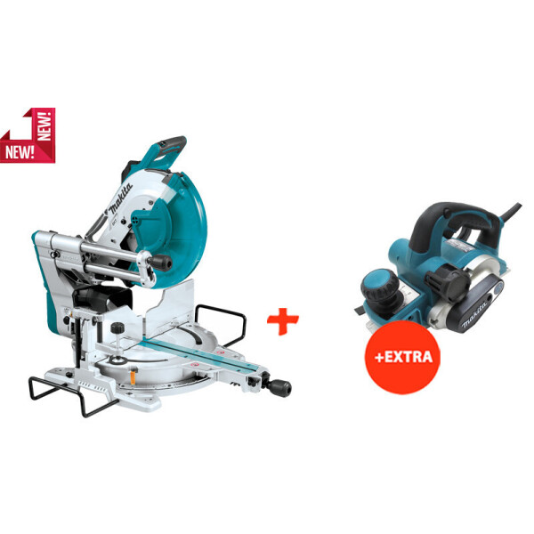 

Торцовочная пила Makita LS1219L+рубанок Makita KP0810 (LS1219LSET3)
