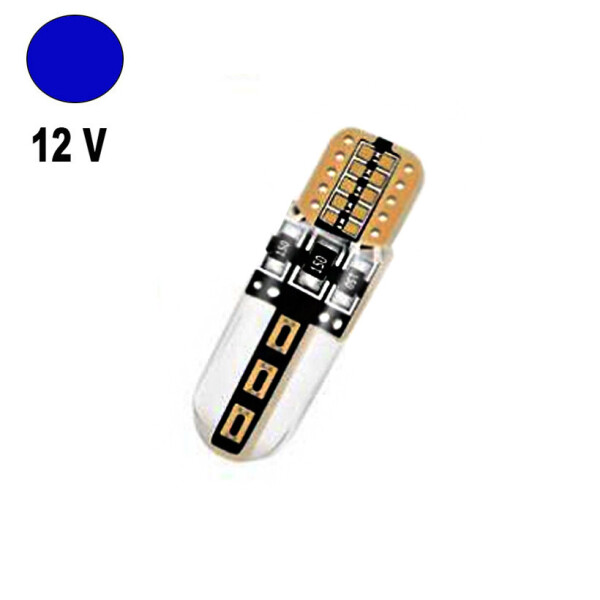 

Автолампа Terra T10 / W5W, цоколь W2.1x9.5d, COB, синий, 12V