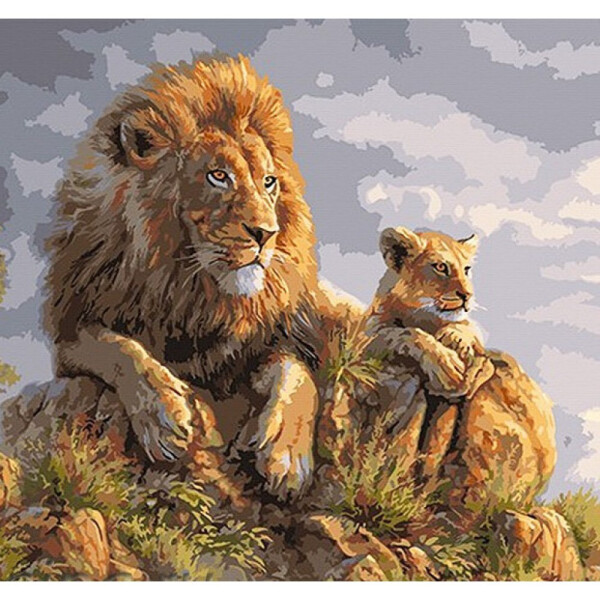 

Картина по номерам Лев Danko Toys 40x40 см