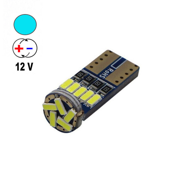 

Автолампа Terra T10 / W5W, цоколь W2.1x9.5d, 4040х14smd, холодный синий, 12-24V