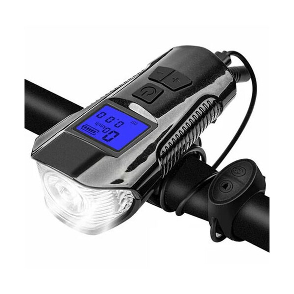 

Велосипедный фонарь + компьютер + звонок XA-585-T6+2LED, micro USB, встроенный аккумулятор