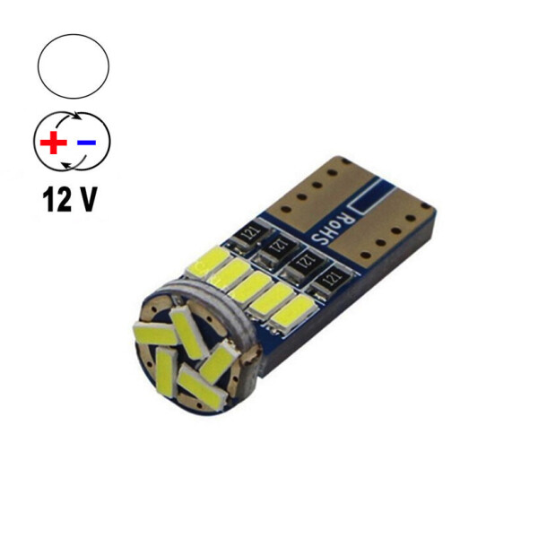 

Автолампа Terra T10 / W5W, цоколь W2.1x9.5d, 4040х14smd, белый, 12-24V