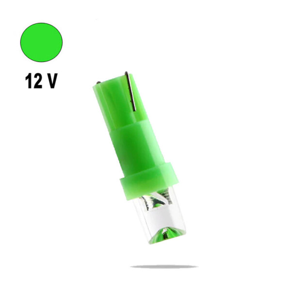 

Автолампа Terra T5 W2x4.6d, 1 LED, зеленый, 12V, клиновидная линза