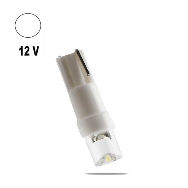 

Автолампа Terra T5 W2x4.6d, 1 LED, белая, 12V, клиновидная линза