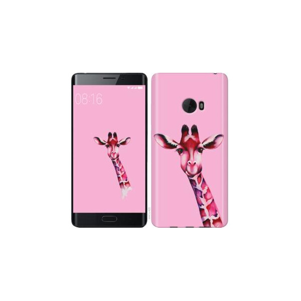 

Чехол на Xiaomi Mi Note 2 Розовая жирафа (04798)