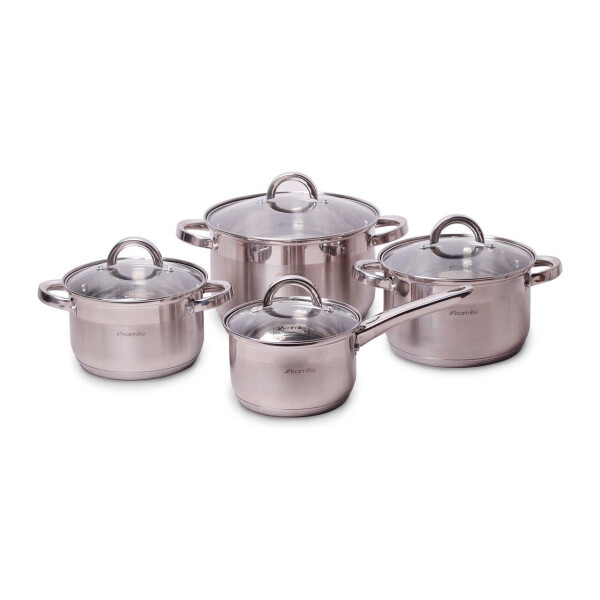 

Набор посуды нержавеющий Kamille - 2,5 x 3,8 x 5,8 x 1,8л (4шт)