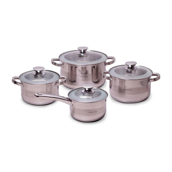 

Набор посуды нержавеющий Kamille - 2,9 x 3,9 x 6,5 x 2,1л (4шт)