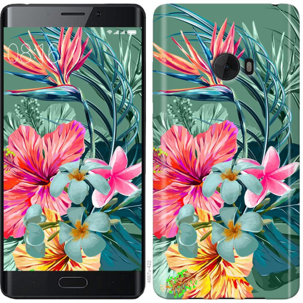 

Чехол на Xiaomi Mi Note 2 Тропические цветы v1 (04798)