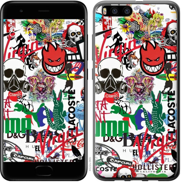 

Чехол на Xiaomi Mi Note 3 Many different logos (04798)