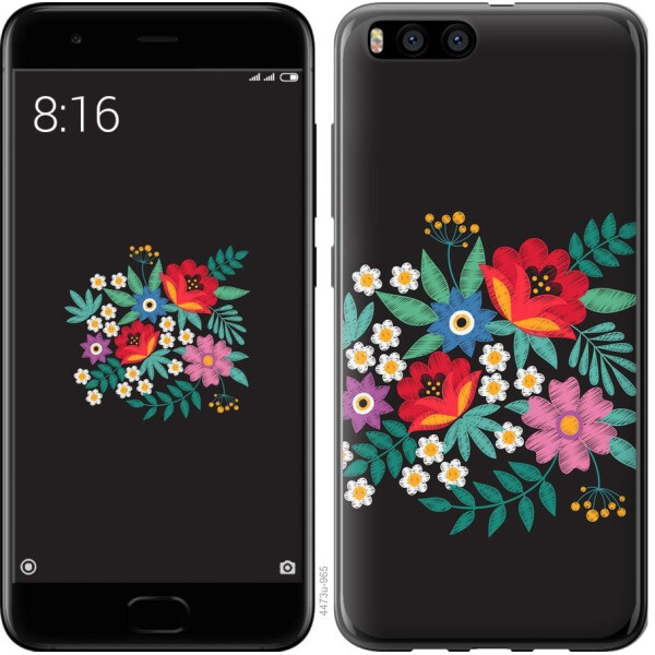 

Чехол на Xiaomi Mi Note 3 Вышитые цветы (04798)