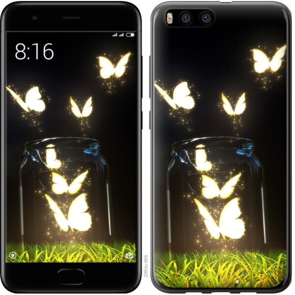 

Чехол на Xiaomi Mi Note 3 Светящиеся бабочки (04798)