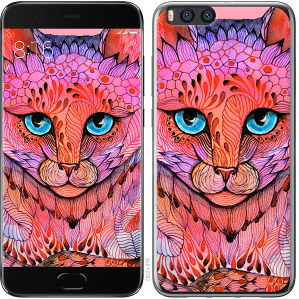 

Чехол на Xiaomi Mi Note 3 Узорчатая кошка (04798)