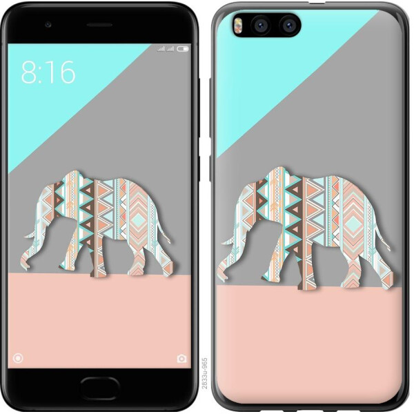 

Чехол на Xiaomi Mi Note 3 Узорчатый слон (04798)