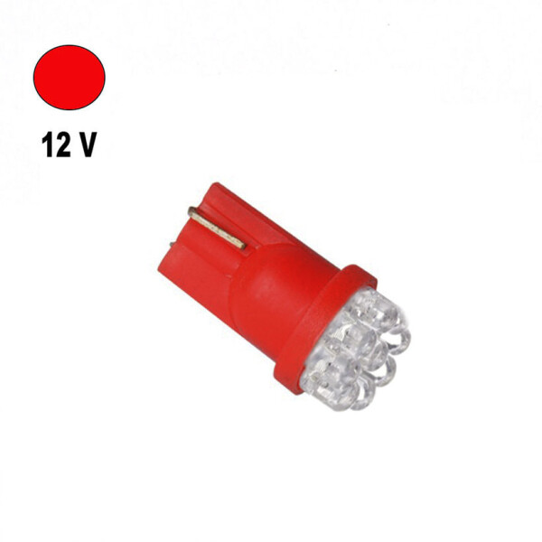 

Автолампа Terra T10 / W5W, цоколь W2.1x9.5d, LEDx7, красный, 12V