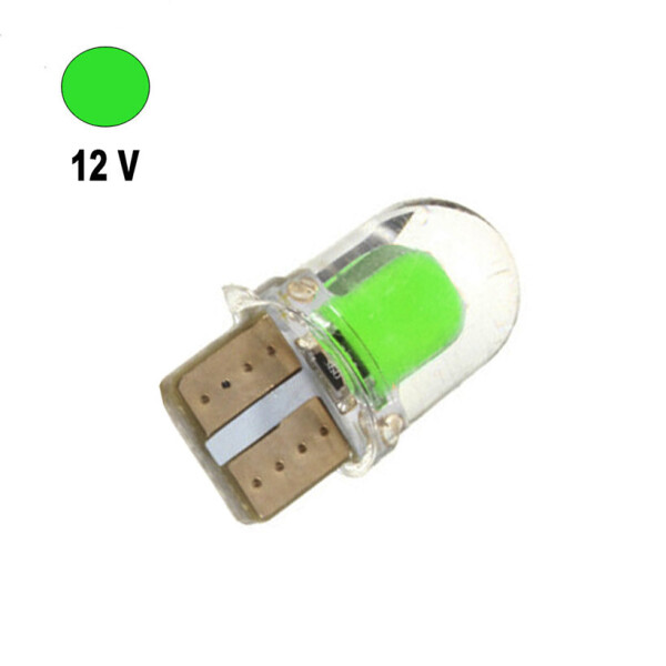 

Автолампа Terra T10 / W5W, цоколь W2.1x9.5d, COBx2, силикон, зеленый, 12V