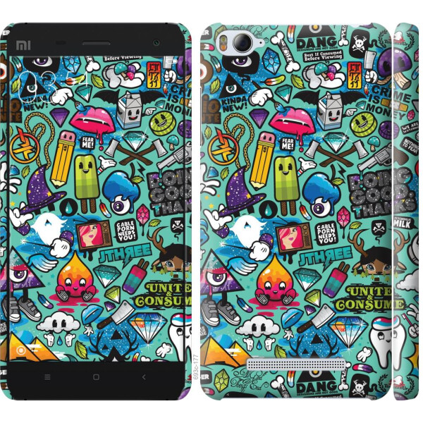 

Чехол на Xiaomi Mi4i Стикер бомбинг 1 (04798)